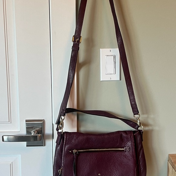 Kate Spade Burgundy Shoulder/ Crossbody Bag - Picture 5 of 11